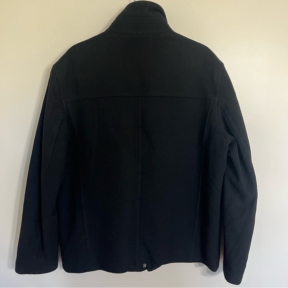 Men’s Andrew Marc Wool Blend Bomber Jacket Full Zip Size Large Black - Picture 10 of 10